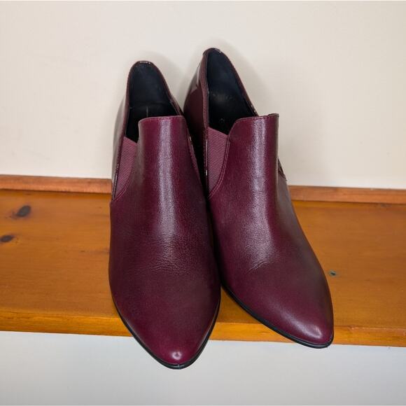 Ecco shape Burgundy Red Block Heel Ankle Boots Size 37 - Picture 2 of 8